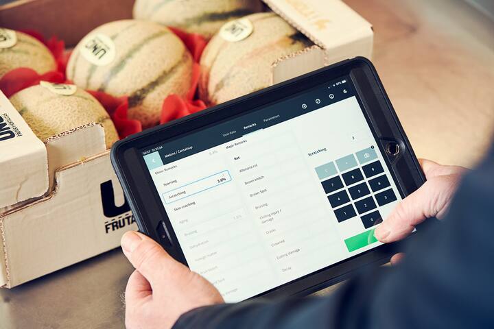 iPad voor rapportage AGF-kwaliteitscontrole IFQS.